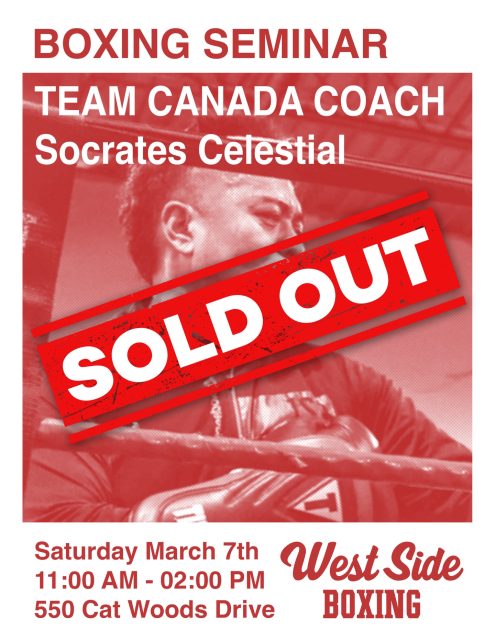 👊💥 THANK YOU KINGSTON BOXERS & COACHES! We are at capacity for Coach Soc’s seminar at WSBC. 

This is going to be a great learning opportunity for our community and we’re honoured to host one of Canada’s top boxing coaches inside our gym. 

SEE YOU SATURDAY @ 11. 💥🥊