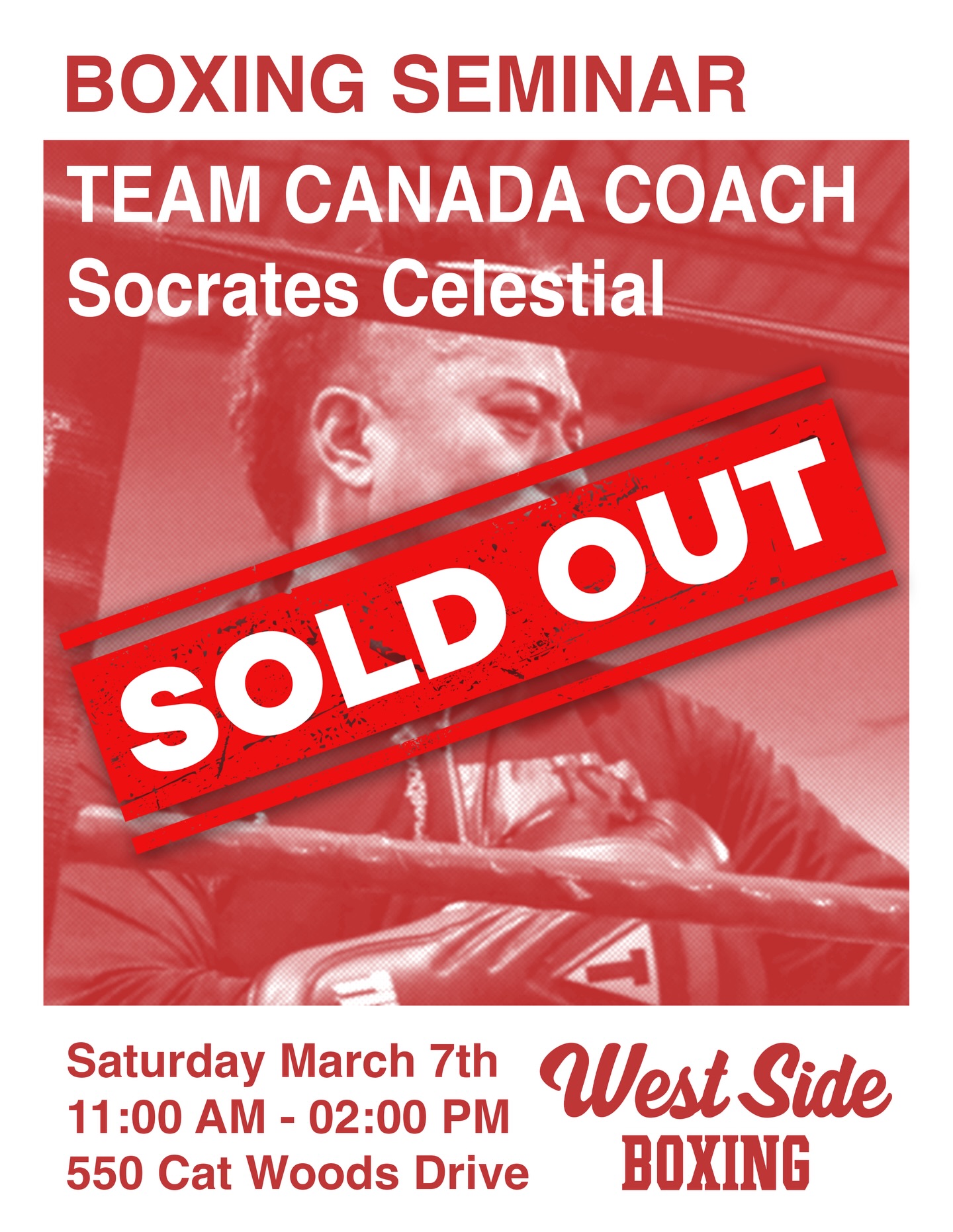 👊💥 THANK YOU KINGSTON BOXERS & COACHES! We are at capacity for Coach Soc’s seminar at WSBC. 

This is going to be a great learning opportunity for our community and we’re honoured to host one of Canada’s top boxing coaches inside our gym. 

SEE YOU SATURDAY @ 11. 💥🥊
