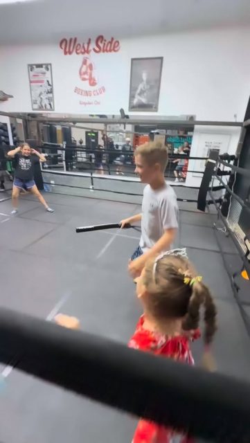 Friday nights at WSBC. After Open Gym we turned into Medieval Times for kids. ⚔️👊💥