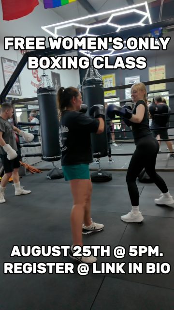 🥊 FREE WOMEN'S ONLY BOXING CLASS. AUGUST 25TH @ 5PM. LIMITED SPACE. REGISTER NOW.

Suitable for all levels. Boxing gloves and wraps available to loan in limited quantities.