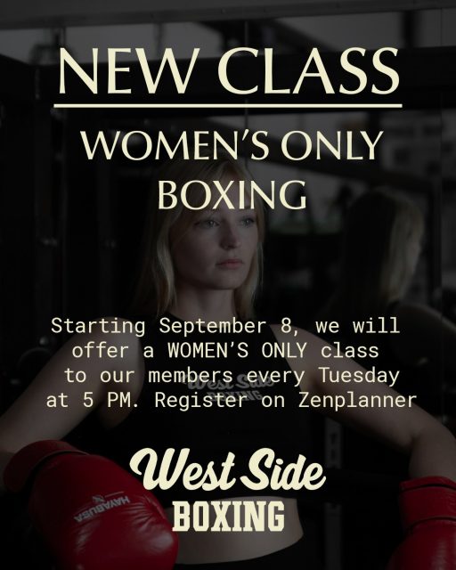 We're pleased to offer a weekly women's only boxing class, starting next Tuesday, September 8th @ 17:00. This is available to WSBC members. We look forward to seeing you there. 👊💥