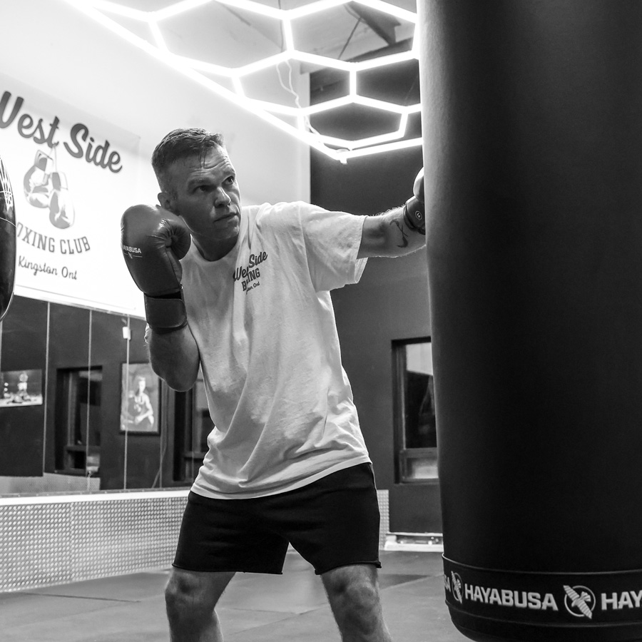 dave-team dave hitting the heavybag