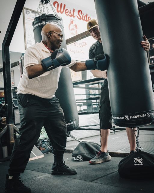 This was a special moment yesterday of Mark Simmons holding the heavy bag for his childhood boxing hero, Leroy Pink. Leroy went undefeated against some of Toronto's best pros in the early 80's. Mark said that Leroy was one of the pros at their gym who always had time to answer his questions and encourage him. Boxing is beautiful. 

WSBC was proud to reunite these two for the first time in more than 40 years. 

👊🥹